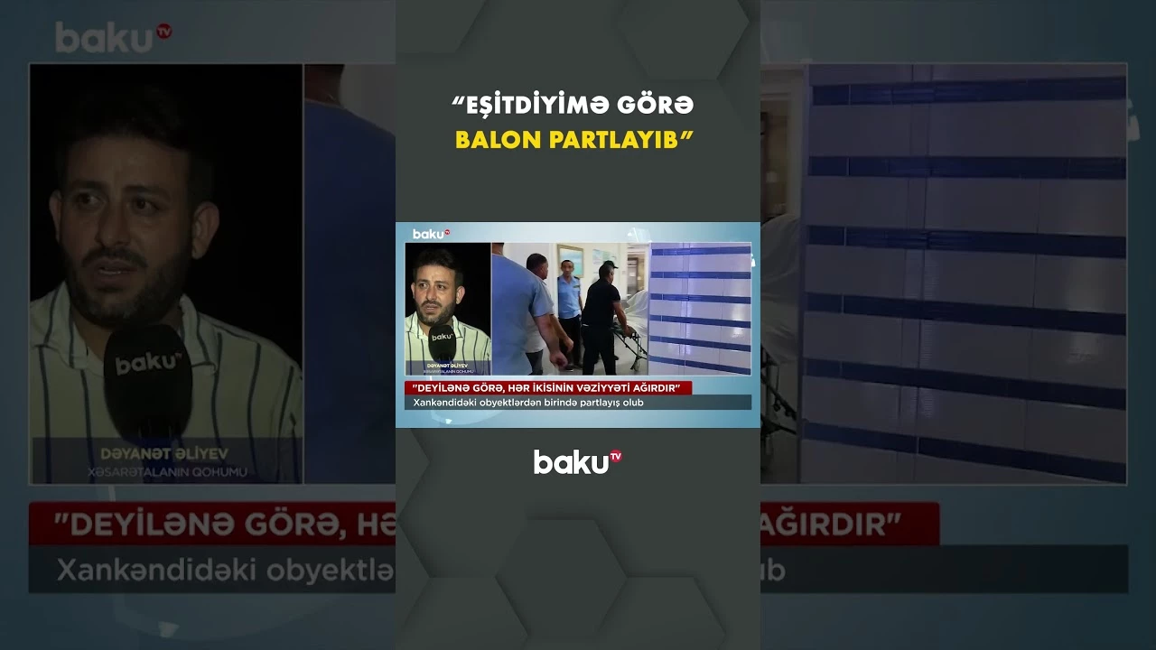 Xankəndidə bədbəxt hadisə | Obyekt yanıb, işçilər xəsarət alıb - Baku TV