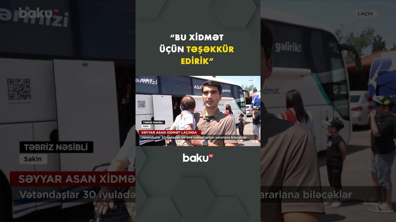 Səyyar ASAN xidmət Laçında fəaliyyətə başlayır - Baku TV