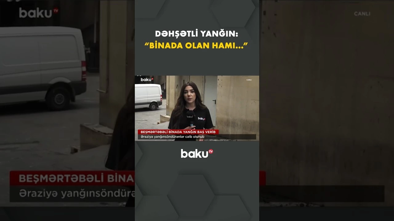 Nərimanovda binada güclü yanğın baş verdi - Əməkdaşımız hadisə yerində - Baku TV