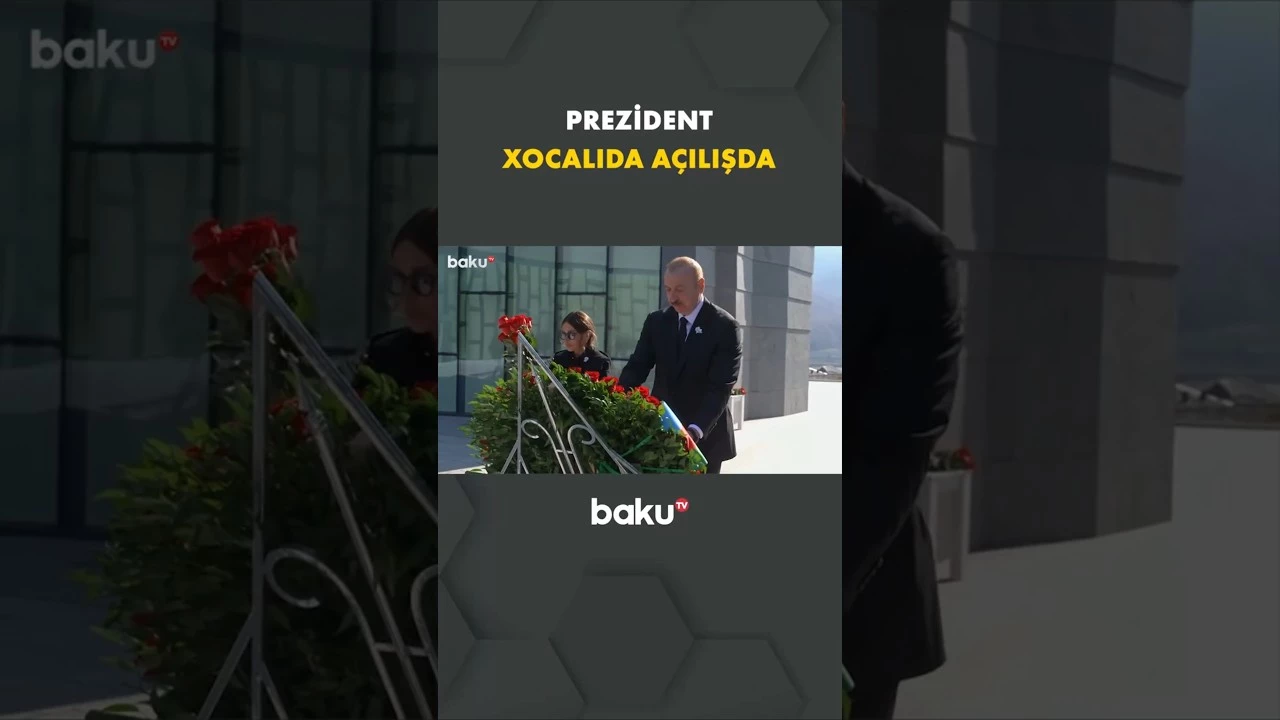 İlham Əliyev Xocalı Soyqırımı Memorialının açılışında iştirak etdi - Baku TV