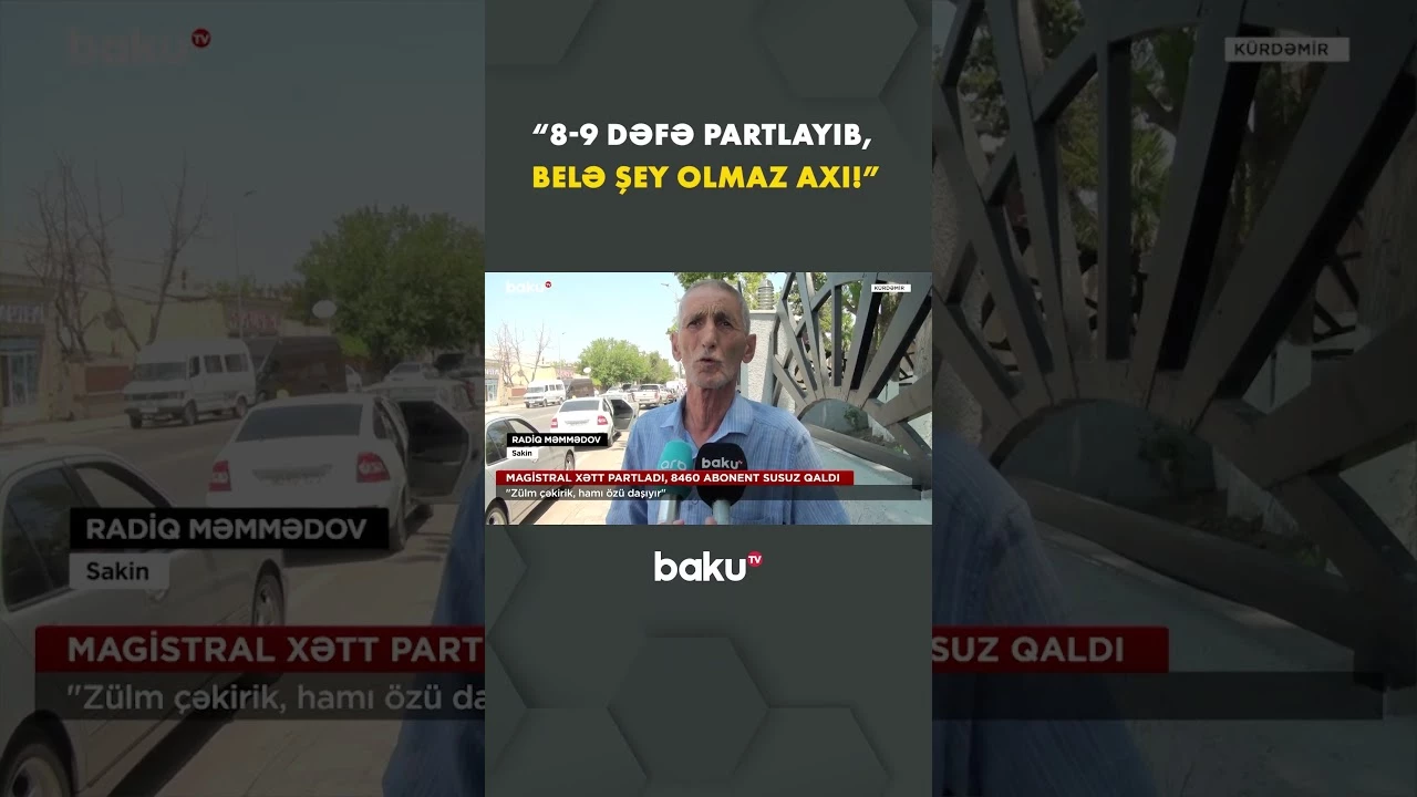 Bir qəza minlərlə insanı susuz qoydu - Baku TV