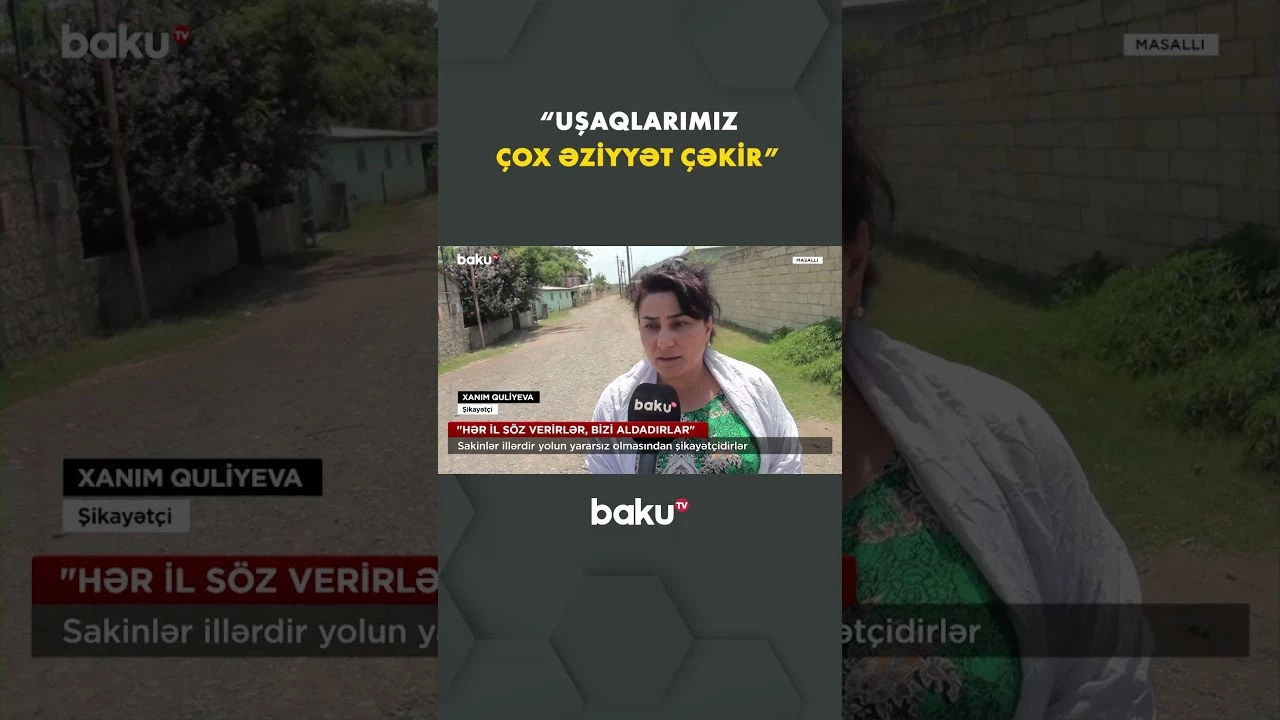 Problemi həll edilməyən sakinlər özündən çıxdı - Baku TV