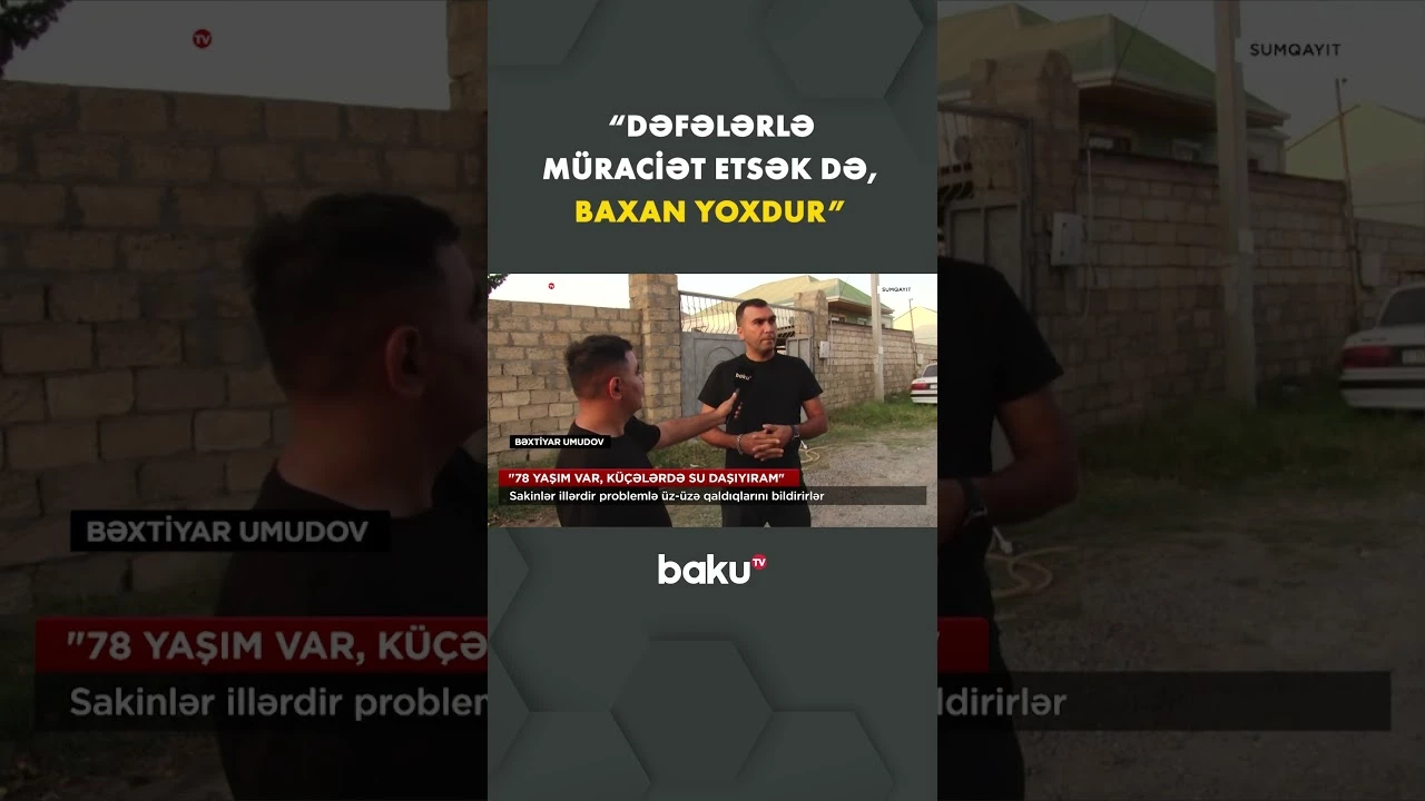 Sumqayıtda 500-ə yaxın sakin susuz qaldı - Baku TV