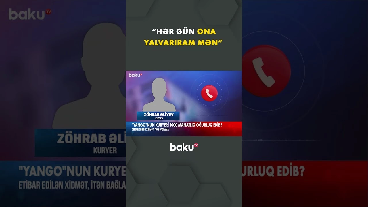 “Yango” kuryeri 1000 manat oğurluq edib? - Baku TV