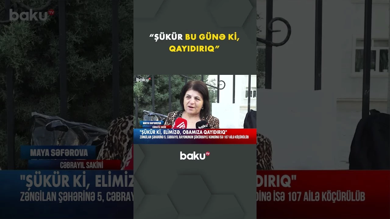 Yurd həsrəti sona çatan sakin danışdı - Baku TV