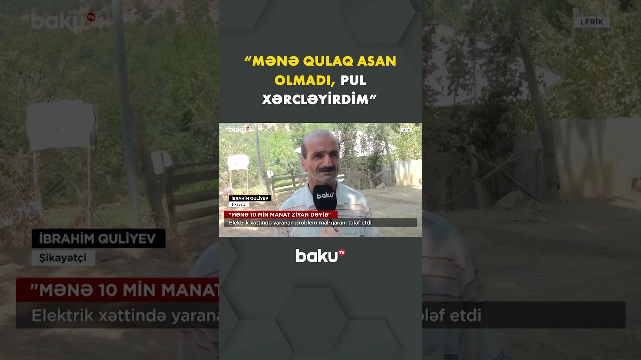 Sakinlər ziyana düşdü - Baku TV