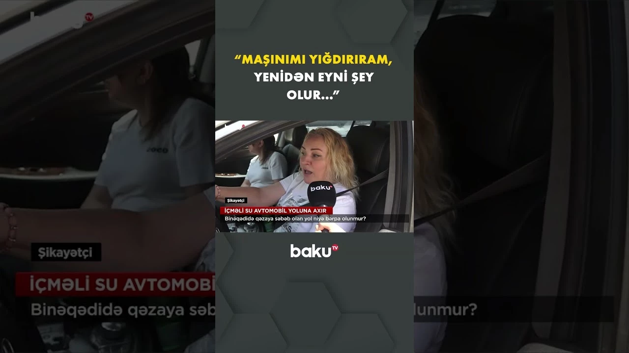 Sürücüləri boğaza yığan yol - Baku TV