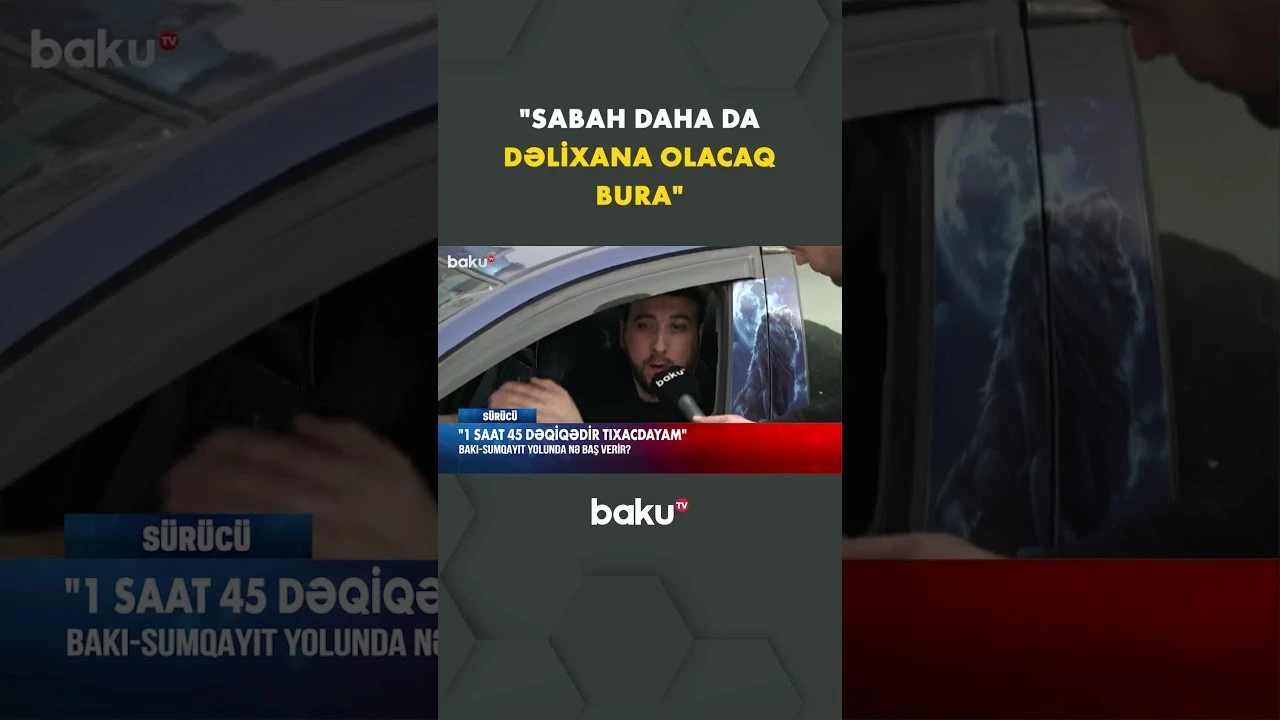 Bakı-Sumqayıt yolu sürücüləri bezdirdi - Baku TV