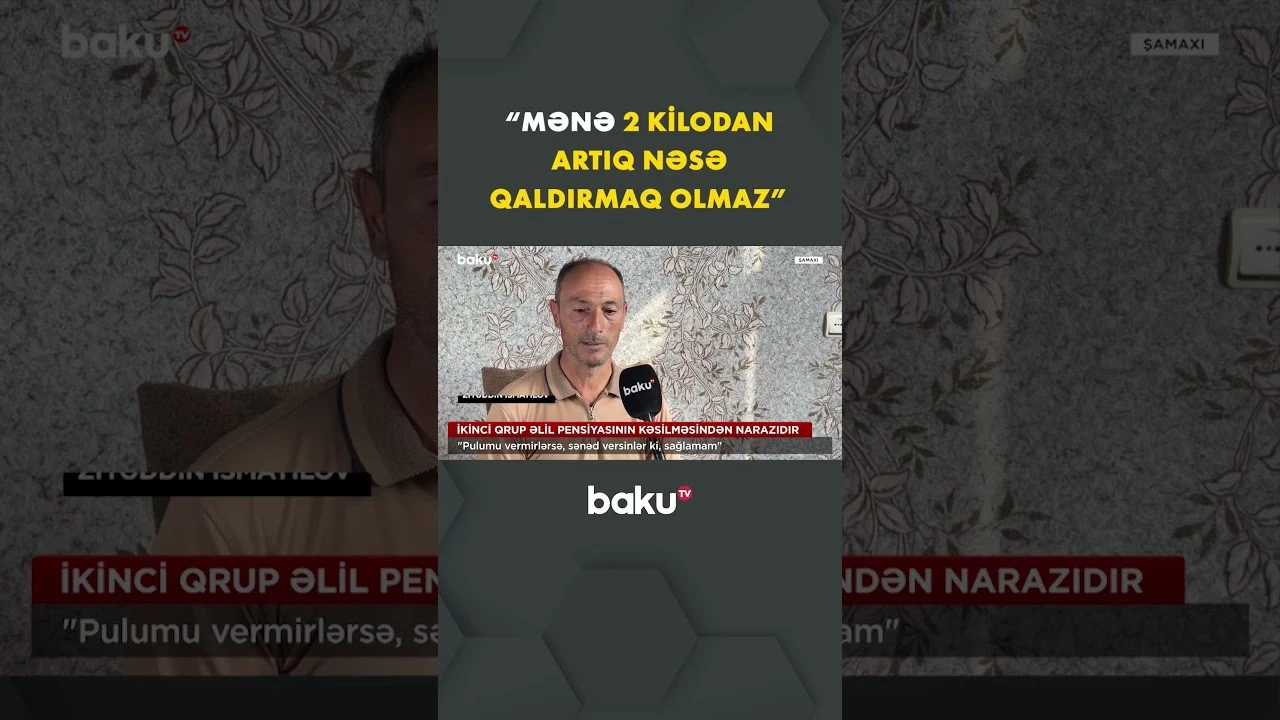 “Mənə 2 kilodan artıq nəsə qaldırmaq olmaz” - Baku TV