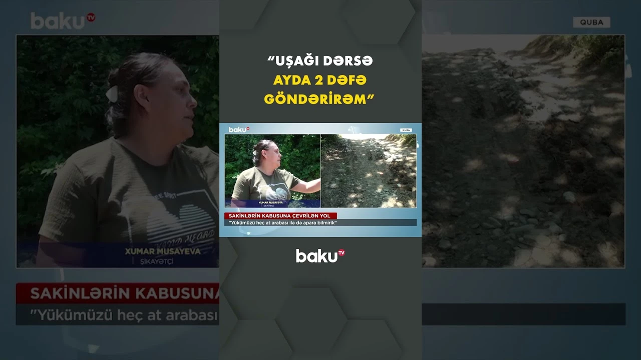 Sakinlər yolun vəziyyətindən ciddi narazıdır - Baku TV