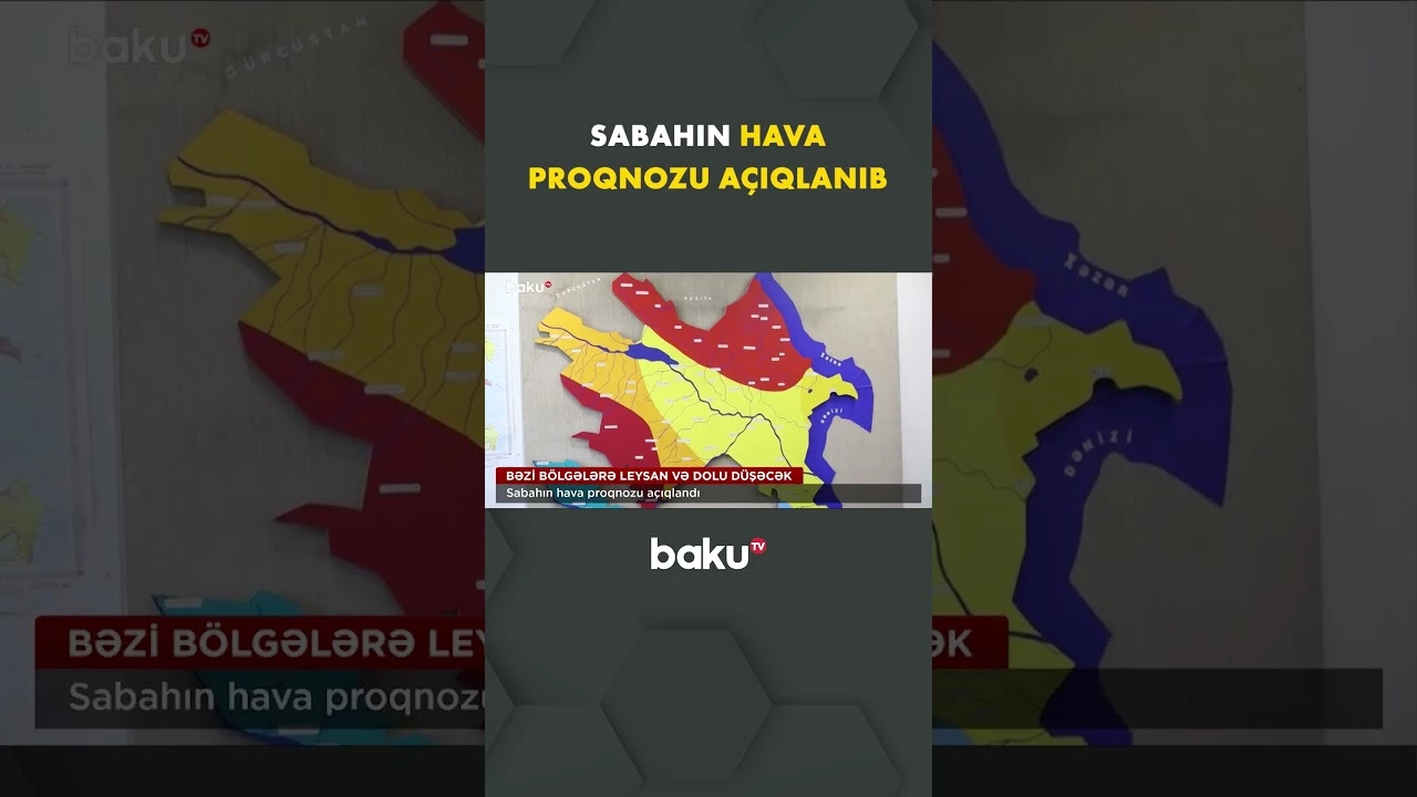 Bəzi bölgələrə dolu düşəcək - Baku TV