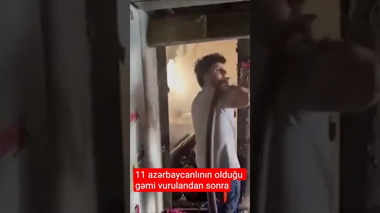 Odessa sahilləri yaxınlığında içərisində 11 azərbaycanlının olduğu gəmi vuruldu - Baku TV