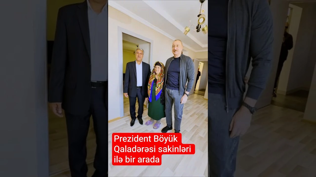 İlham Əliyev Şuşanın Böyük Qaladərəsi kəndinə qayıdan sakinlərlə görüşdü - Baku TV