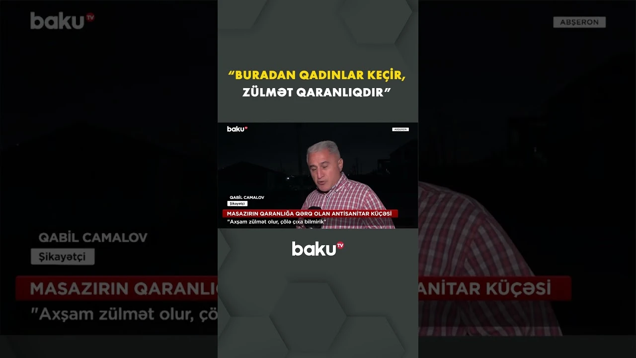 Masazırda gecənin qaranlığında antisanitar mənzərə - Baku TV