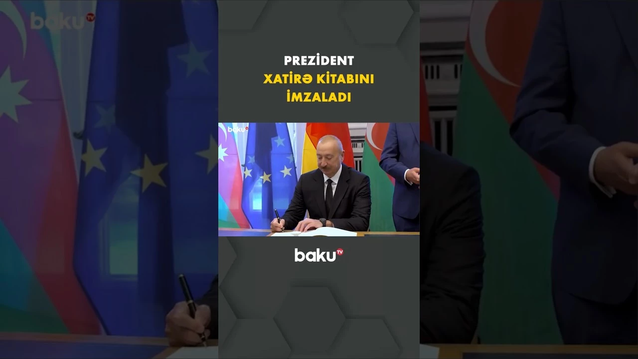 Berlində Azərbaycan və Almaniya prezidentlərinin təkbətək görüşündən görüntülər - Baku TV
