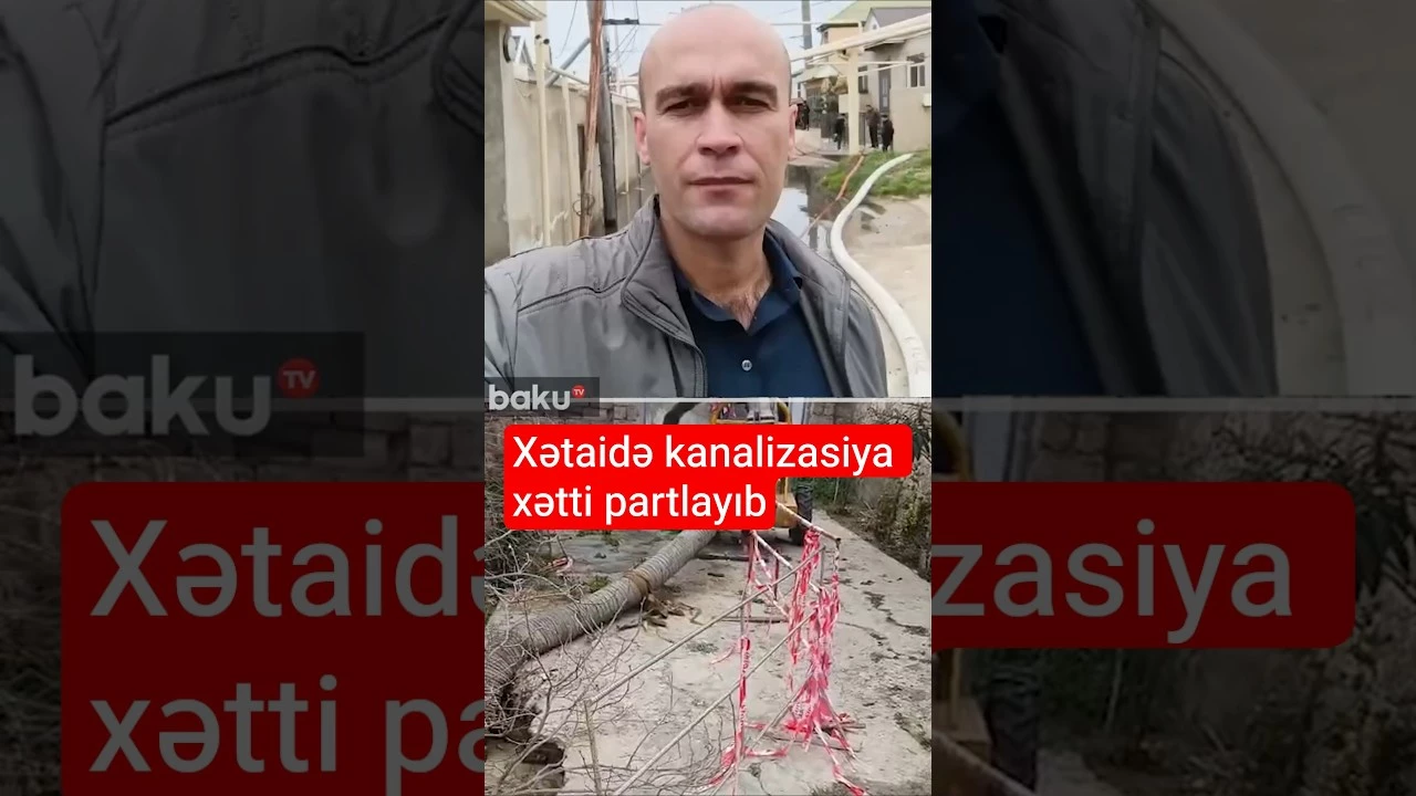 Xətaidəki evlər su altında qaldı - Baku TV