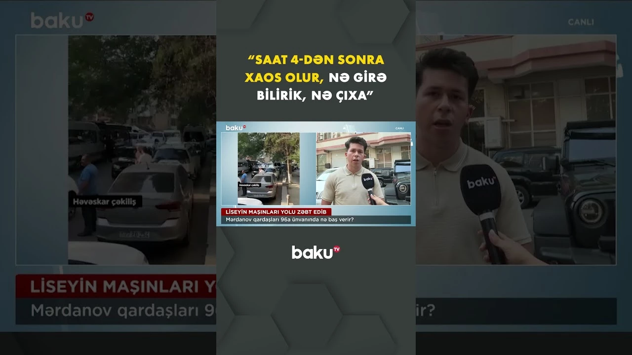 Bakıda maşın yolunu zəbt etdilər, sakinlər özündən çıxdı - Baku TV