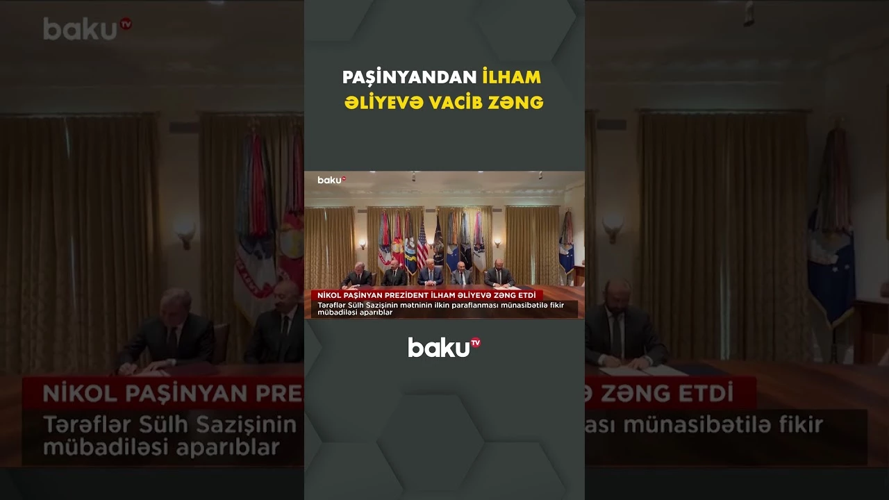 Ermənistanın Baş naziri Nikol Paşinyan Prezident İlham Əliyevə zəng edib - Baku TV