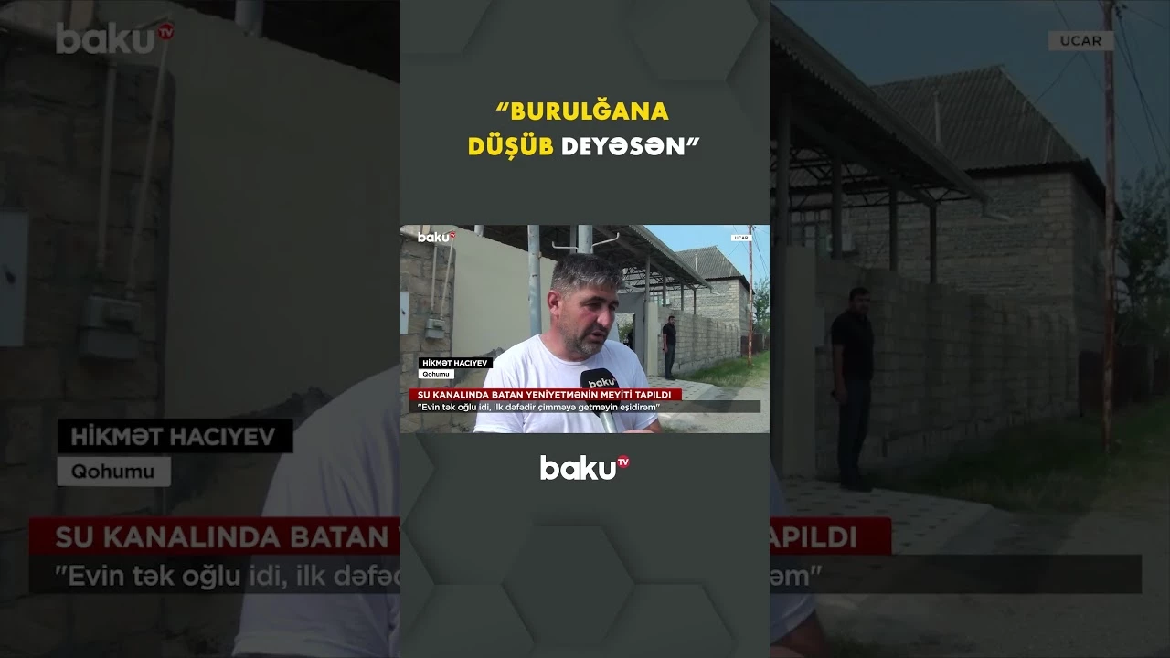 Su kanalıında batan yeniyetmənin meyiti tapıldı - Baku TV