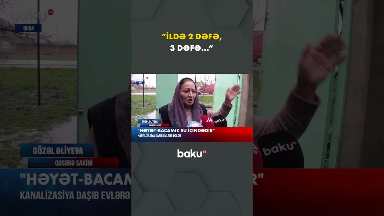 "Kanalizasiya daşır, baxan yoxdur" - Baku TV