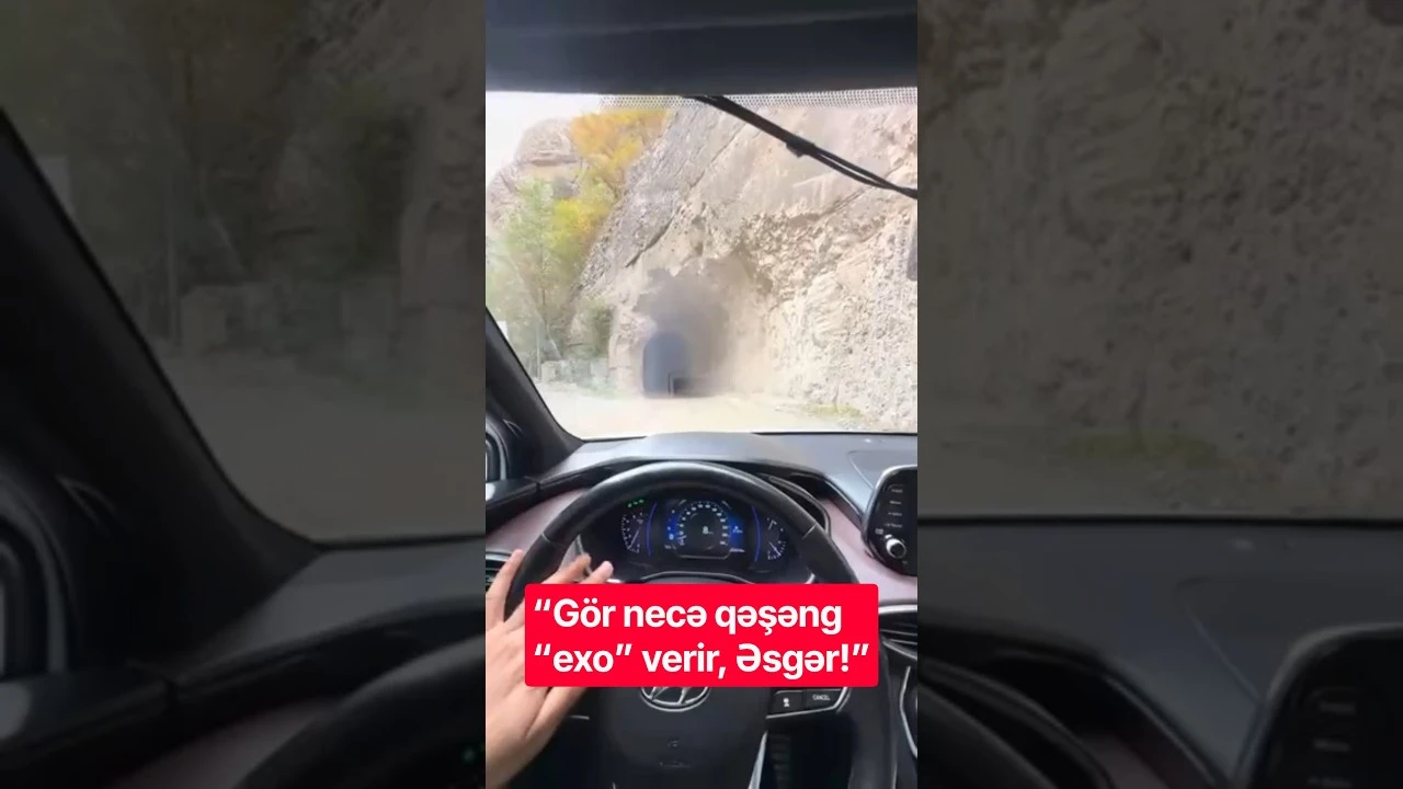 Kəlbəcərdə yerləşən tuneldən ilk dəfə keçən sürücü - Baku TV