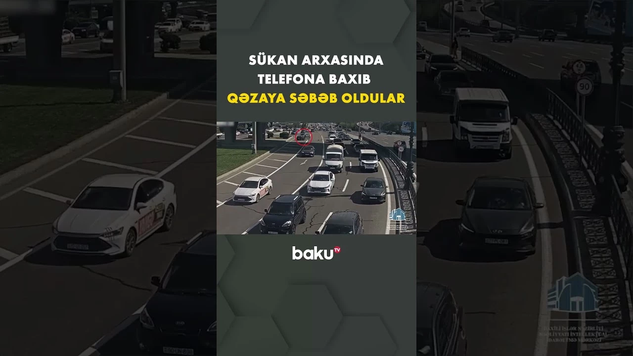 Sürücünün diqqətsizliyi görün nəyə səbəb oldu - Baku TV