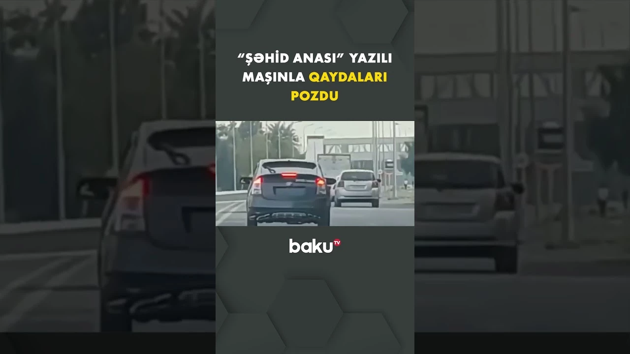 Üzərinə “Şəhid anası” yazılmış nömrəsiz maşınla qaydaları pozdu, saxlanıldı - Baku TV