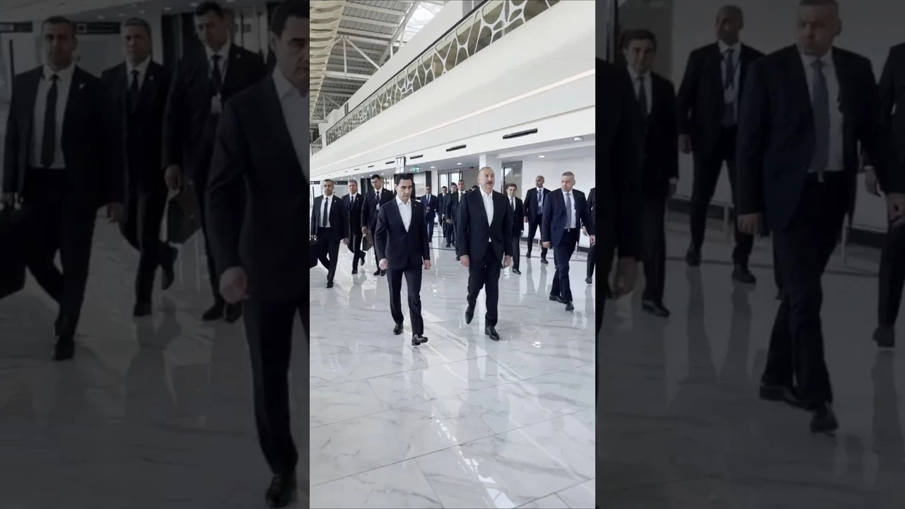 Sərdar Berdiməhəmmədovun Füzulidə qarşılanma anı - Baku TV