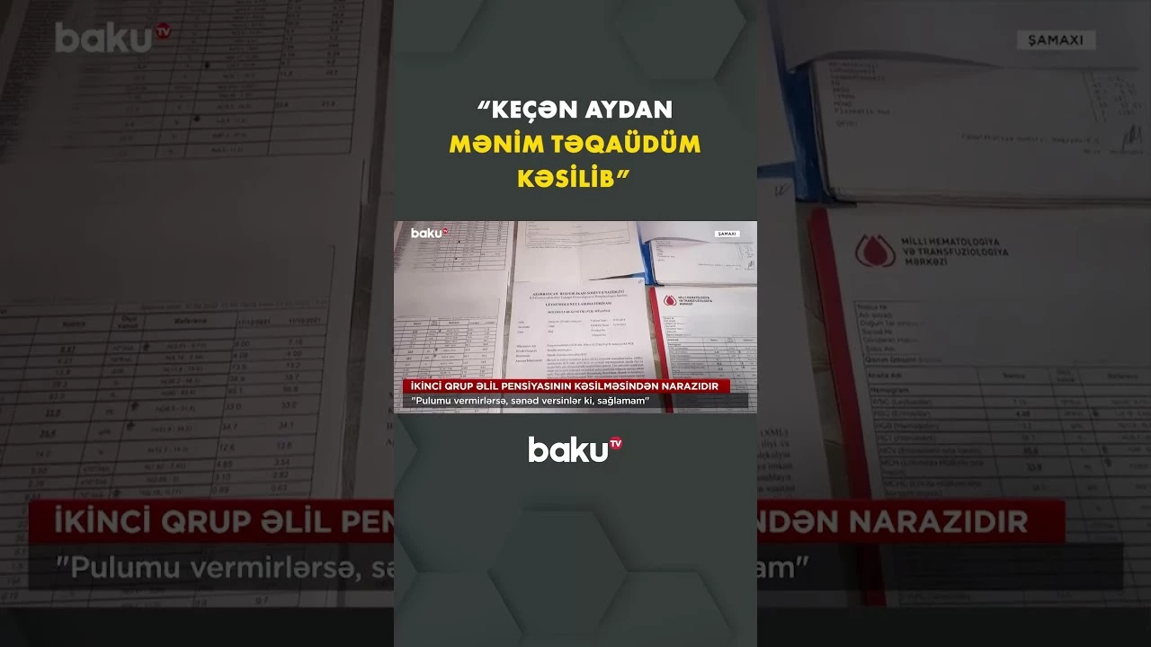 “Keçən aydan mənim təqaüdüm kəsilib” - Baku TV