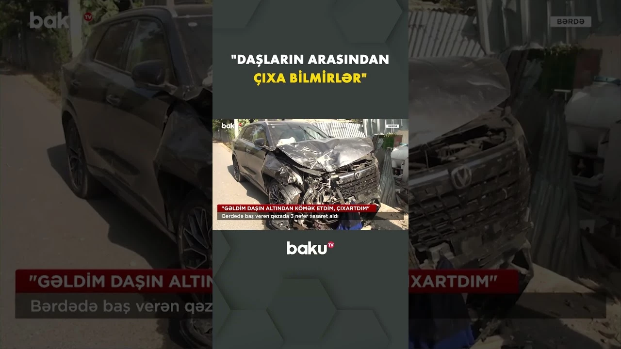 Balaca uşaqlar hadisə zamanı çarəsiz vəziyyətdə qalıb - Baku TV