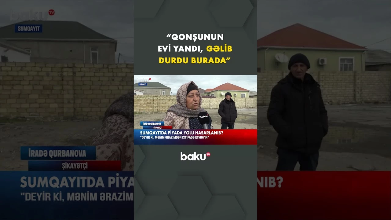 Sumqayıtda piyada yolunu kim hasarlayıb? - Baku TV