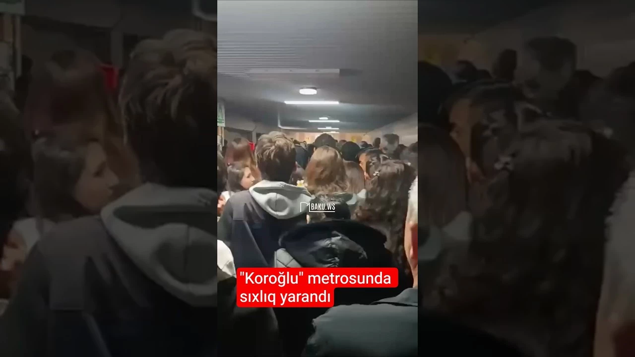 İnterval dəyişikliyi "Koroğlu" metrosunda sıxlıq yaratdı - Baku TV