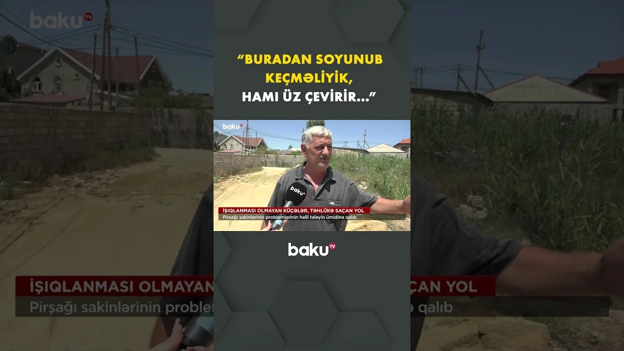 Dəhşətli durumda qalan sakinlər etiraz etdi - Baku TV