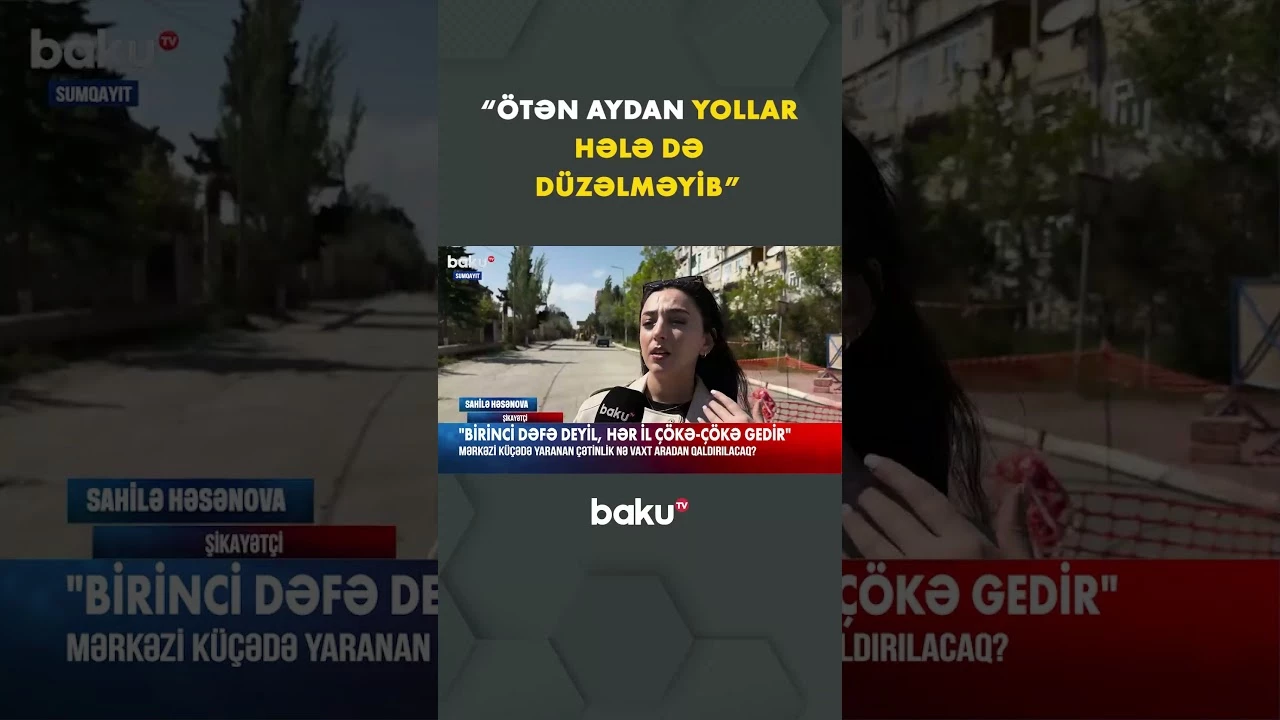 Sumqayıtın mərkəzində yaşanan bu vəziyyət sakinləri narahat edir - Baku TV