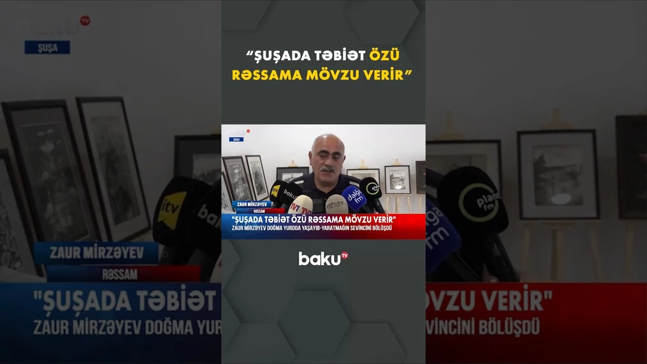 Zaur Mirzəyev Şuşada yaşayıb-yaratmağın sevincini bölüşdü - Baku TV