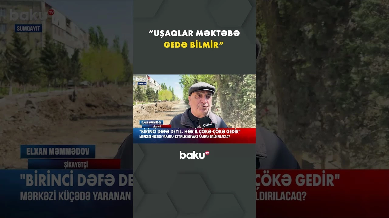 Sumqayıtın əsas küçələrindən birində yaşanan problem sakinlərin səbrini tükədib - Baku TV