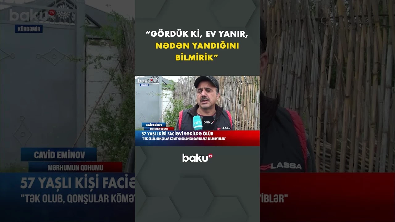 Kürdəmirdə ev yanaraq külə döndü - Baku TV