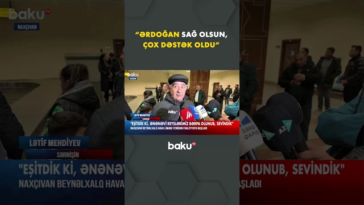 Naxçıvan reysinin sərnişinindən Ərdoğana təşəkkür - Baku TV
