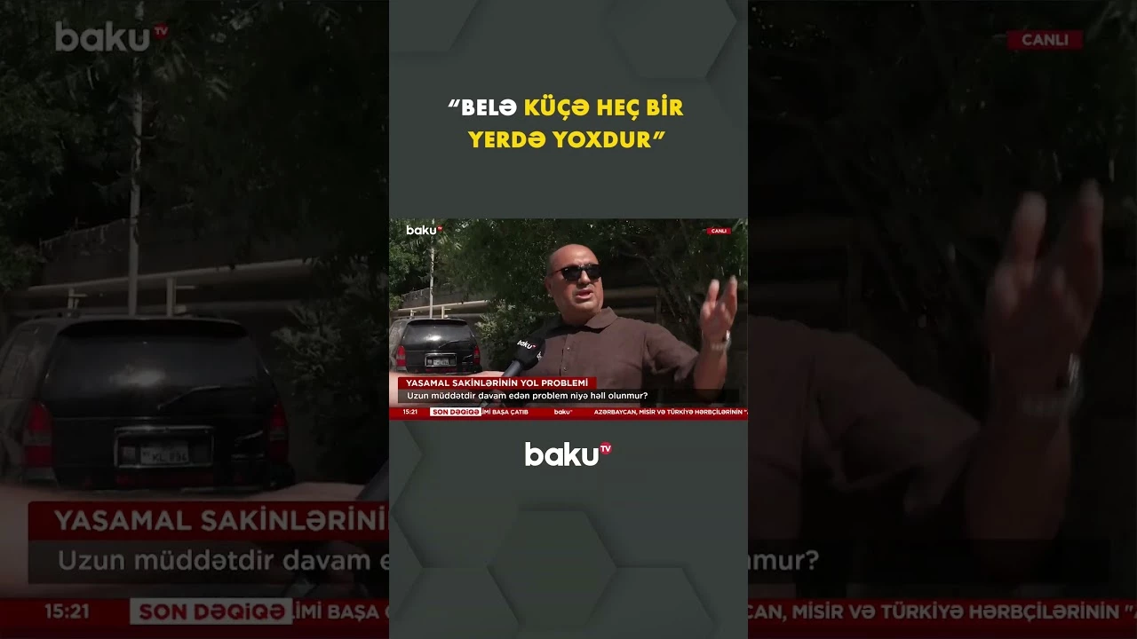 İnsanların əziyyətlə gedib-gəldiyi yol - Baku TV