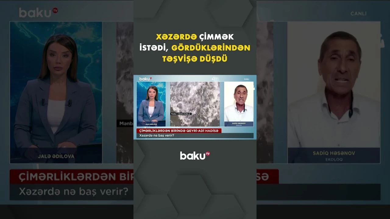 Çimərlikdə qeyri-adi hadisə - Xəzərdə nə baş verir? - Ekoloqdan açıqlama - Baku TV