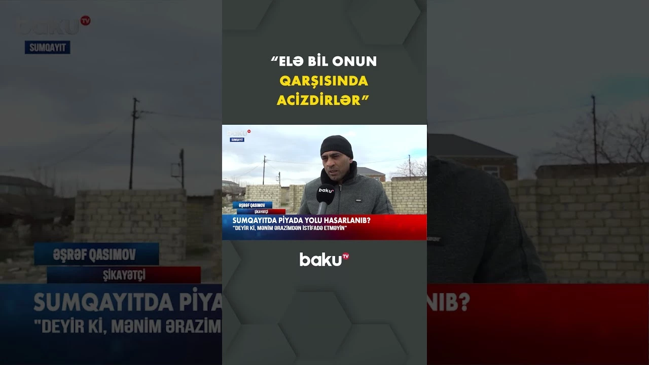 Sumqayıt sakinindən iddia - Baku TV